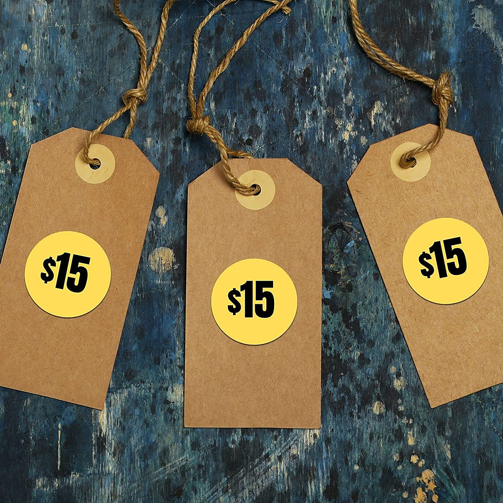 Thumbnail: Mobiusea Creation 300pcs $15 Price Stickers | 15 Dollar Price Tags Labels