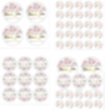 Mobiusea Creation Floral Party Sticker Set | 352pcs Waterproof Labels