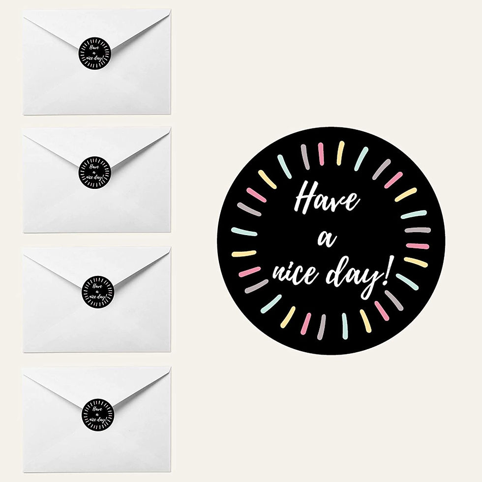 Thumbnail: Mobiusea Creation Have a Nice Day Stickers Roll | 1.5 Inch | Mailing Labels