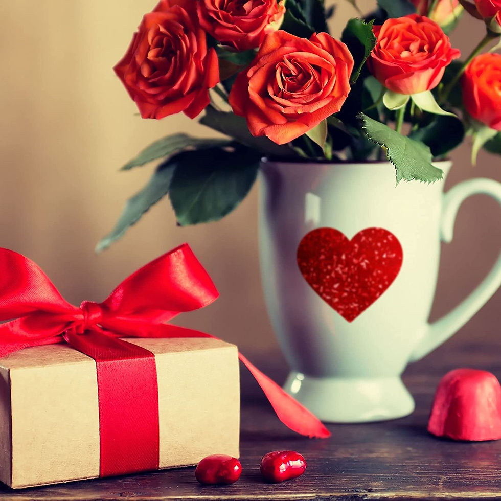 Thumbnail: Mobiusea Creation Valentines Day Stickers | Red Heart | 1.5 inch | Heart Sticker