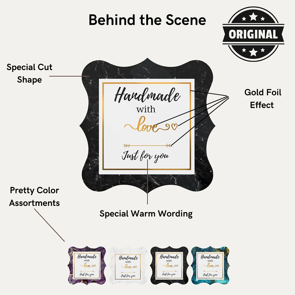 Thumbnail: Mobiusea Creation Handmade with Love Stickers Roll | 2 inch Elegant Special Cut