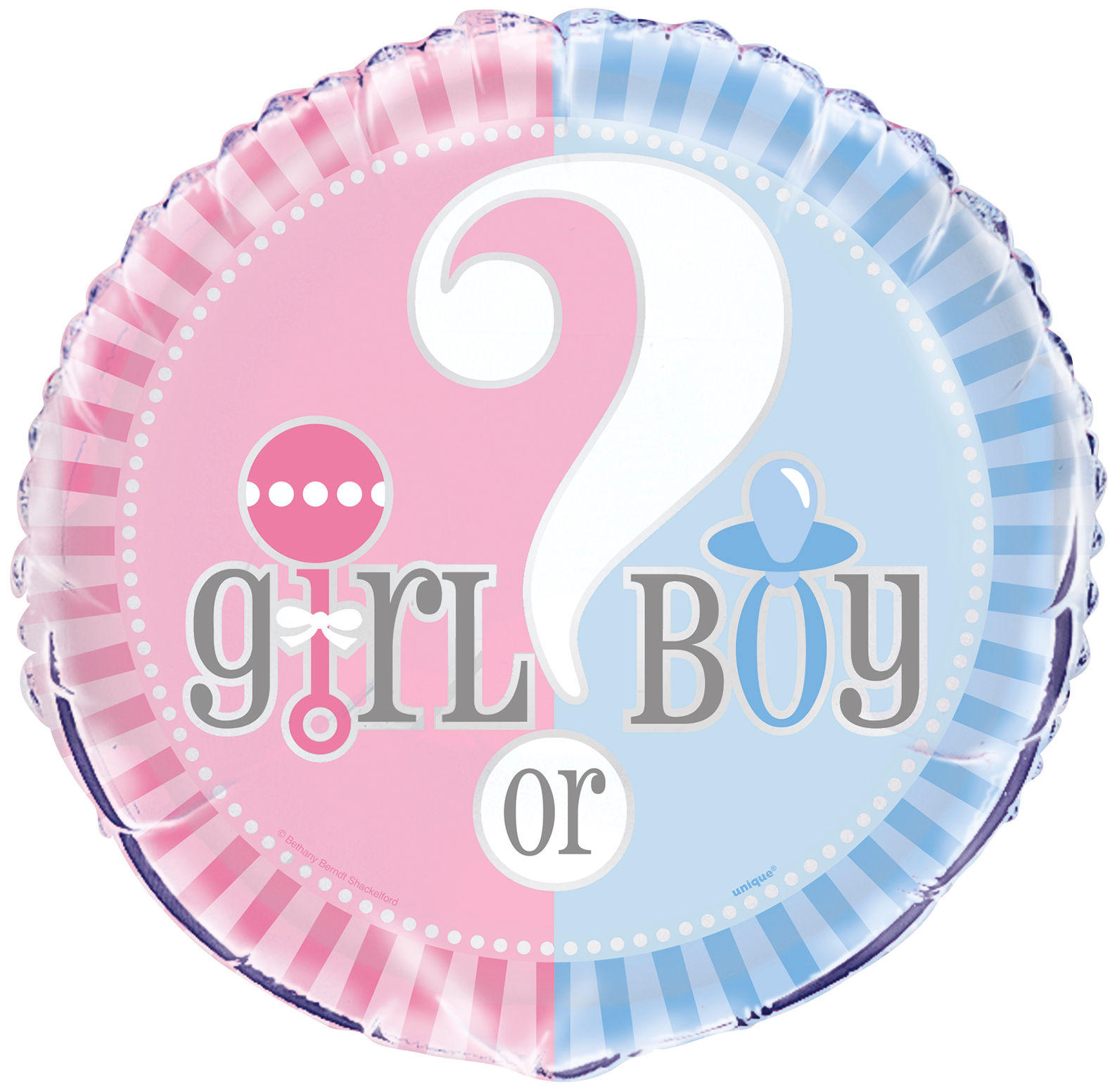 Gender Reveal Baby Shower Theme Party Decoration 18" Foil Balloon