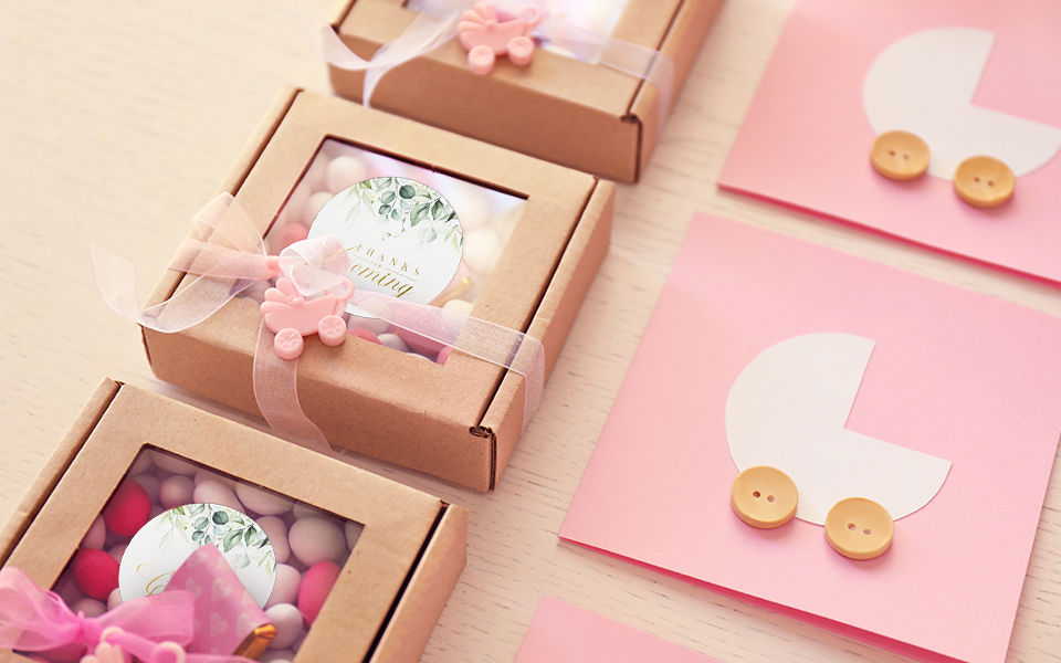 Thumbnail: Thank You for Coming Stickers | 2 inch | Gold Foil | 60pcs Waterproof Greenery