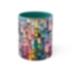 Artistic Mug Colorful Ceramic Coffee Cup, "Paint Chips" Gift for Art Lovers