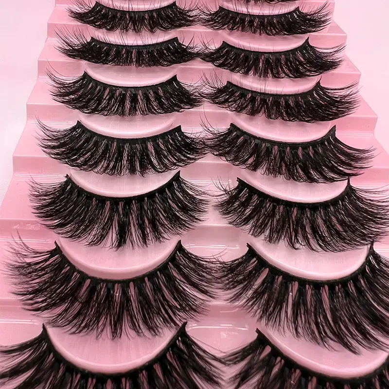 Thumbnail: 10 Pairs 3D Fluffy Faux Mink Thick Curling Lashes