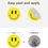 Thumbnail: 1 inch / 2.5cm smiley face stickers