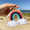 Thumbnail: Macrame Rainbow Keychain - Nova, bag charm, purse charm, boho style keychain