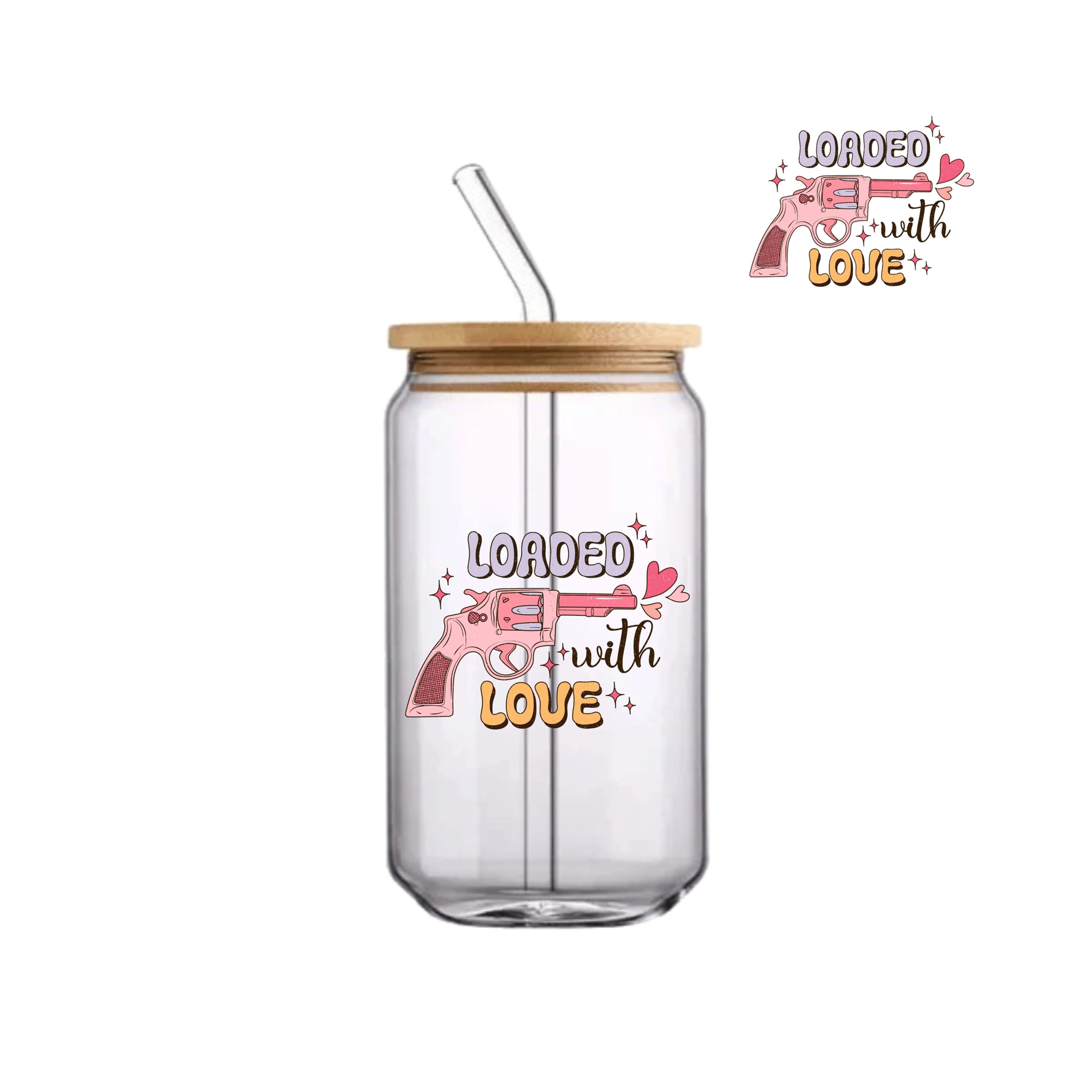 Loaded with love beer can glass tumbler