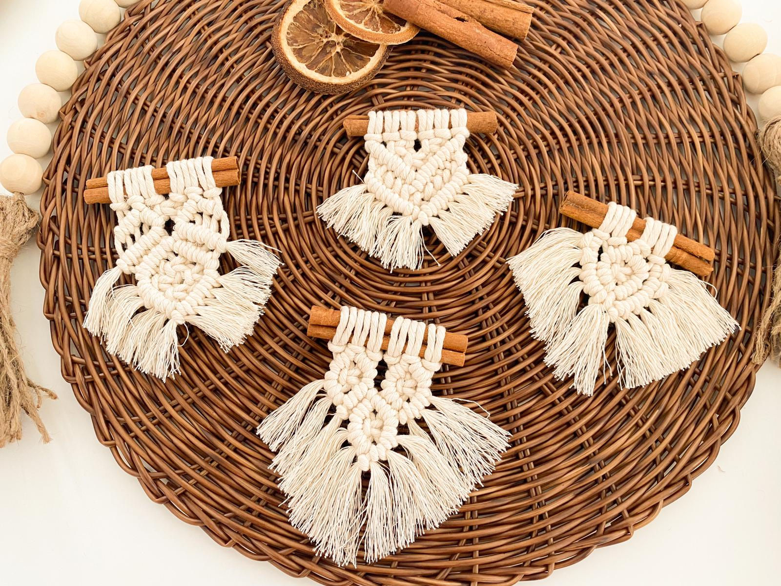 Macramé Cinnamon Ornament