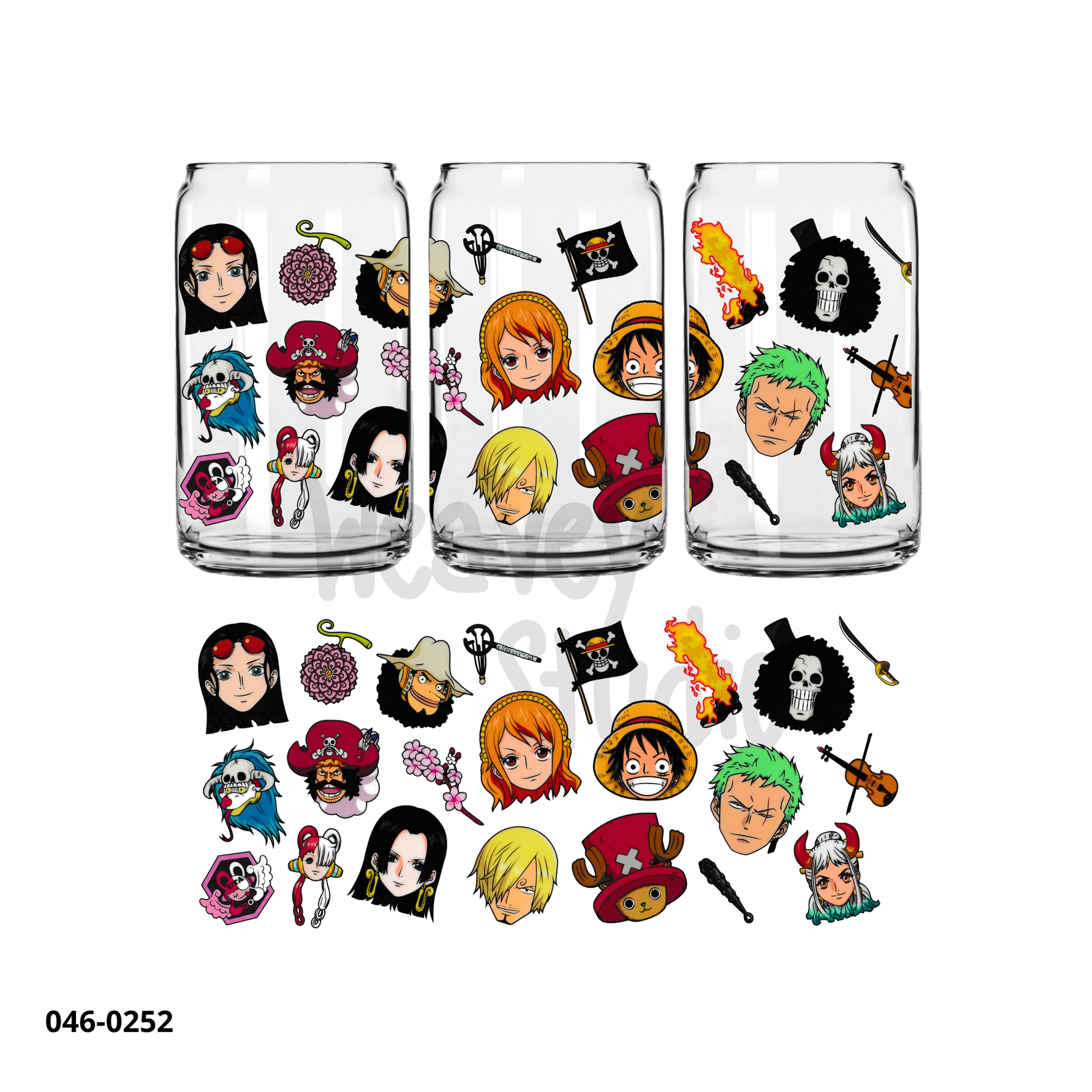 UVDTF Full cup transfer wrap Cartoon One Piece