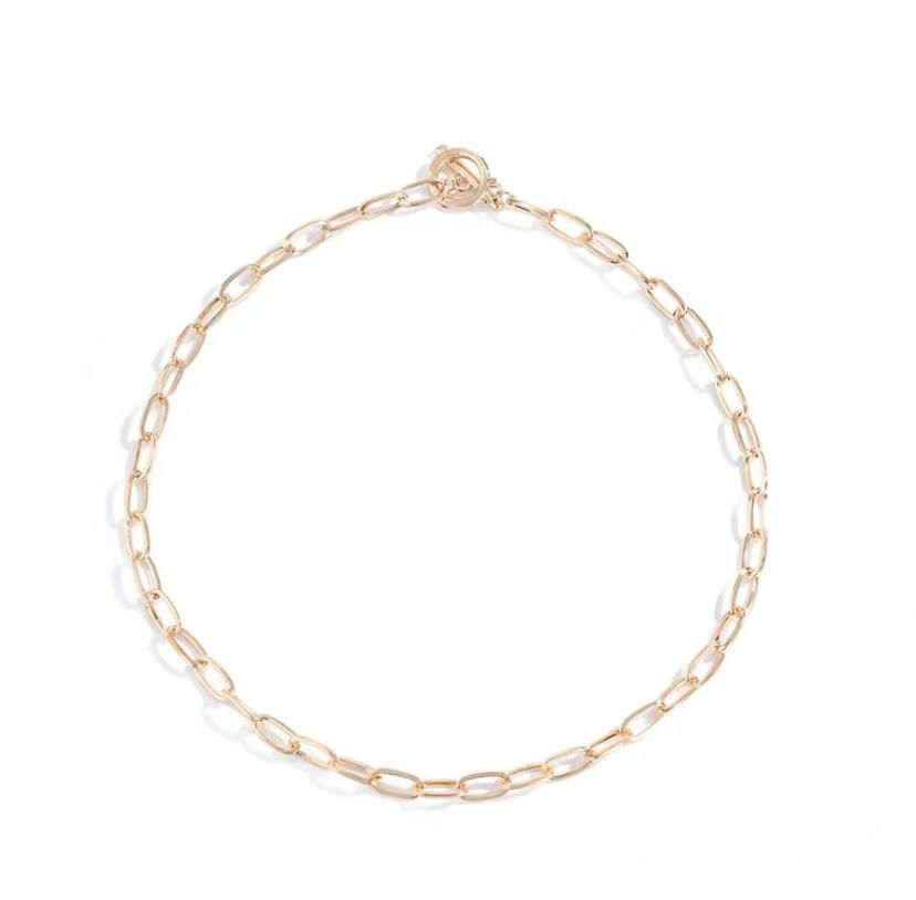 Thumbnail: Box Chain T BAR Toggle Clasp Choker