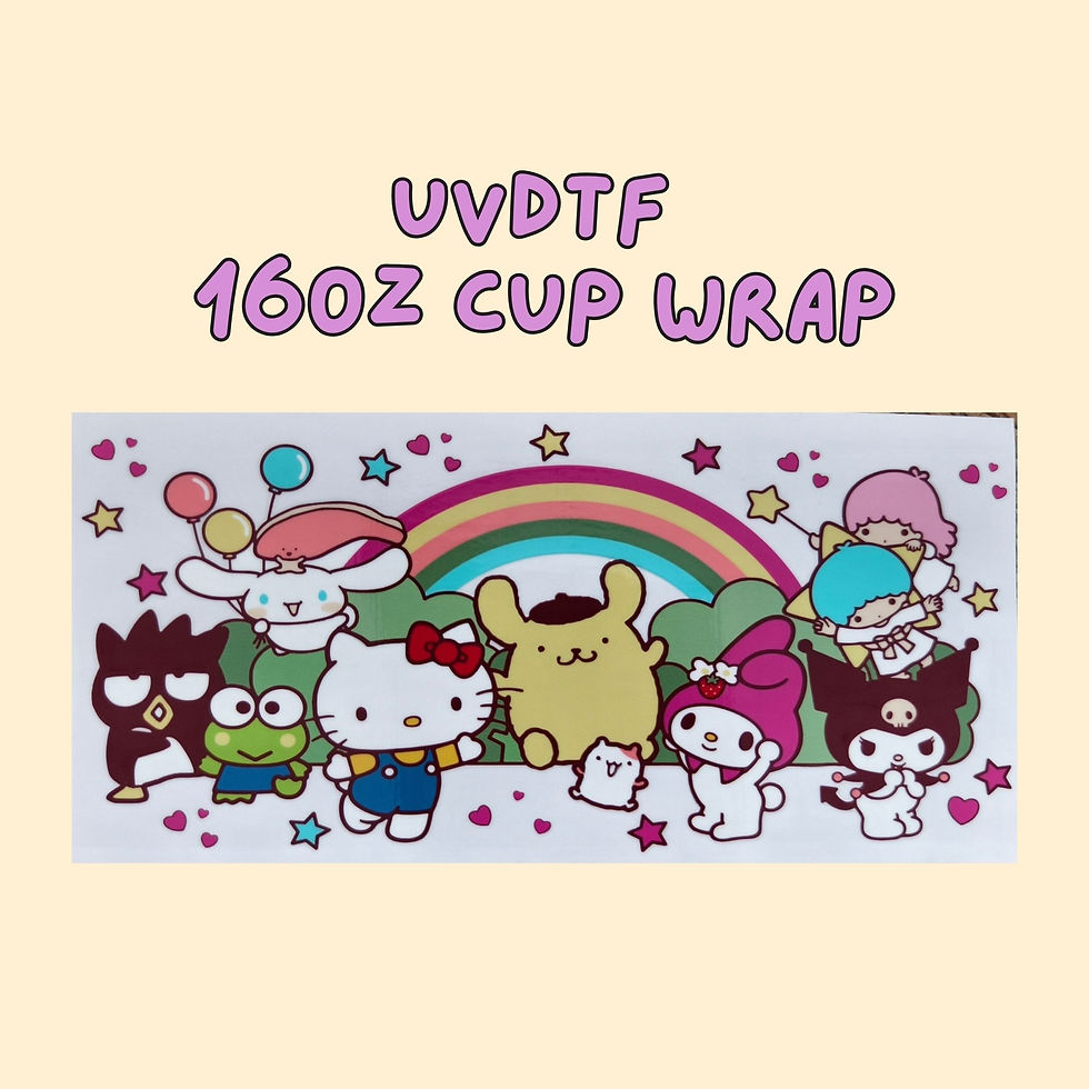 Hello Kitty Kuromi UVDTF Full cup wrap