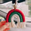 Thumbnail: Christmas Macrame Rainbow Ornament - Joy
