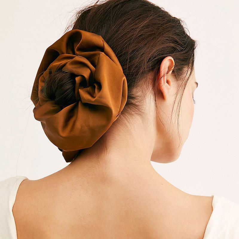 Caramel Jambo Size Silk Scrunchies - Charlotte