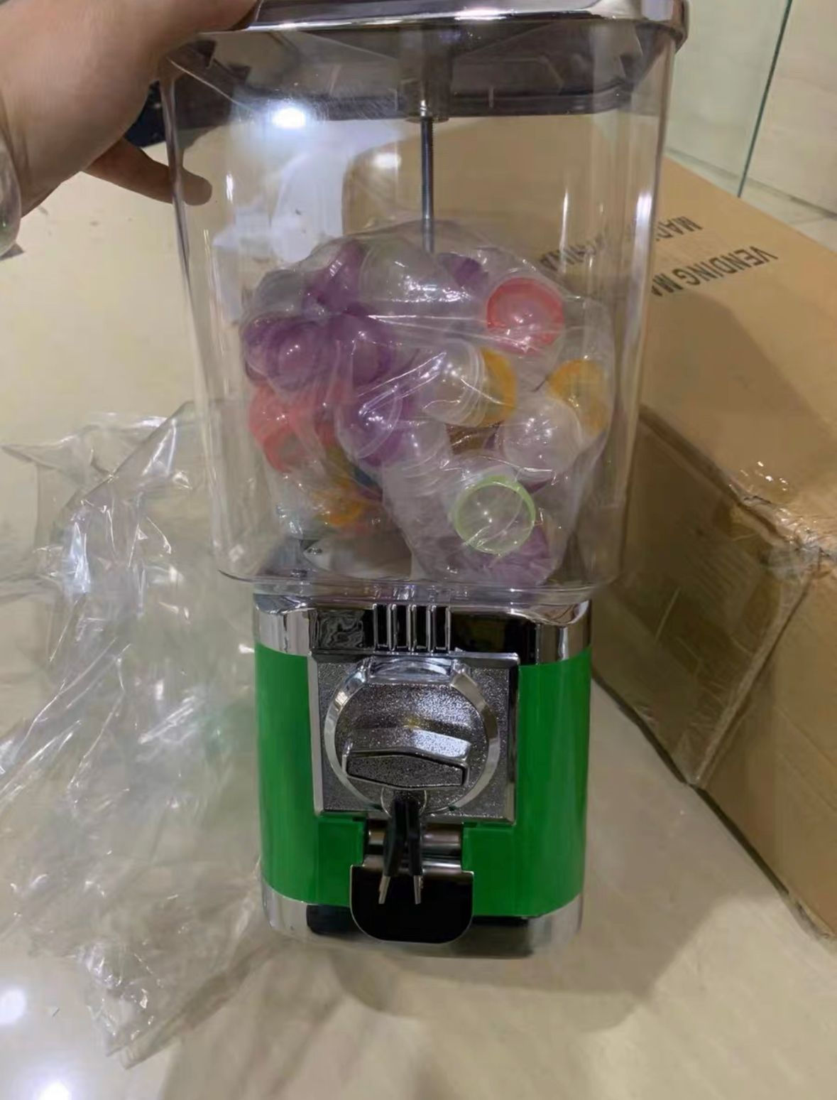 43cm Green Rectangle Gashapon Machine