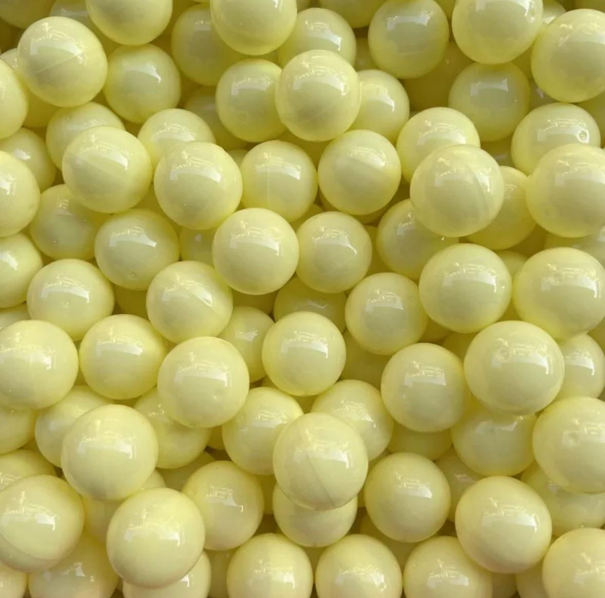 32mm Butter Yellow Gashapon Ball (empty), capsule toy balls, vending mahchine