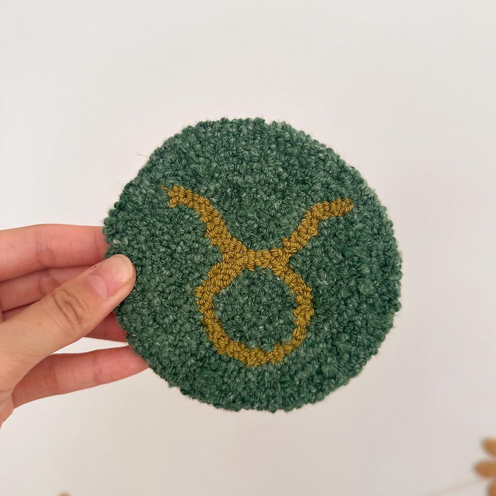 Thumbnail: Zodiac Star Sign Punch Needle Coasters (Round)