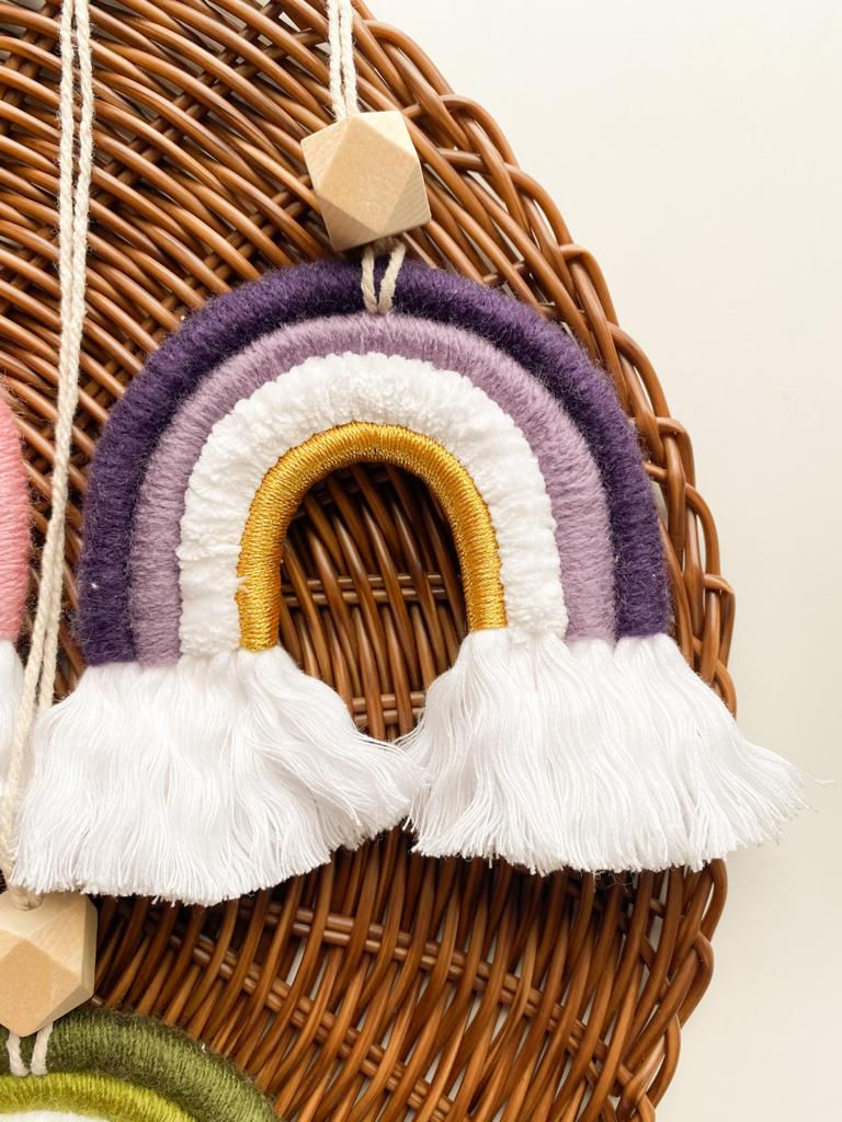 Macrame Rainbow Ornaments - Layla Purple