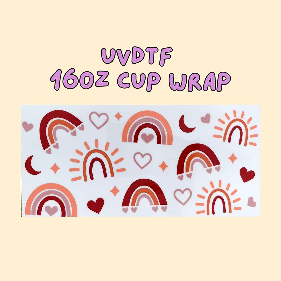 Boho Rainbow UVDTF Full cup wrap