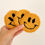 Thumbnail: Yellow Smiley Face Punch Needle Coasters (Round)