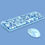 Thumbnail: (Wireless USB) Blue multi-colour Round Keycap Keyboard and Mouse