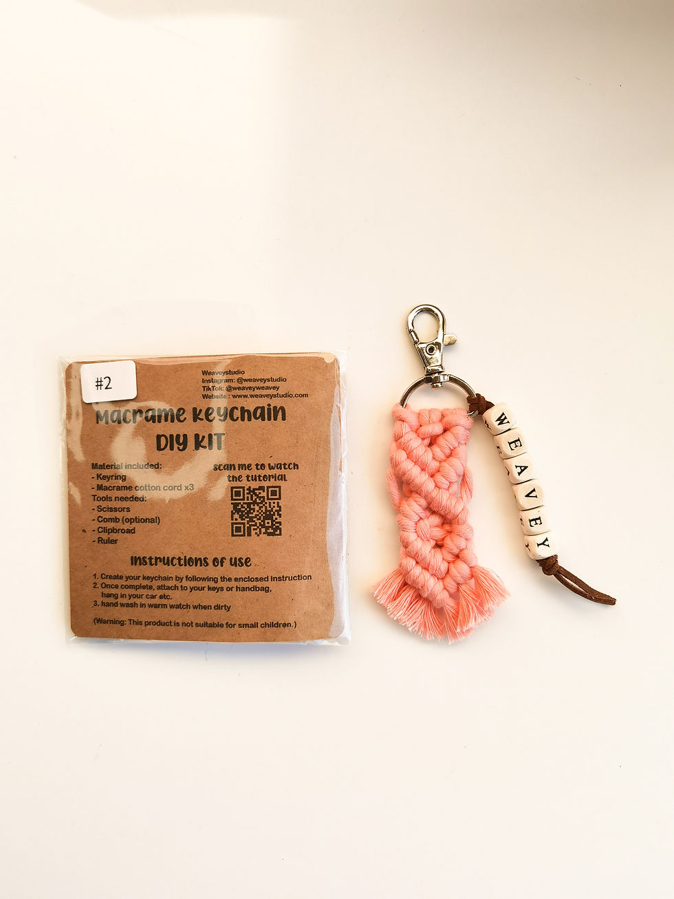 Thumbnail: Personalised macrame keychain DIY kit #2