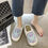 Thumbnail: Mint Smiley Face rubber sole comfy warm Slippers