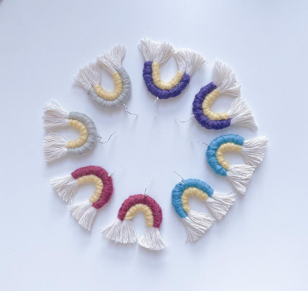 Thumbnail: Sebastian Macrame Rainbow Earrings