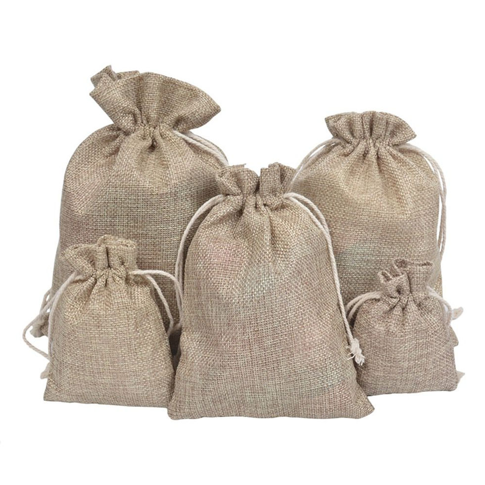 Thumbnail: 10 packs of Jute Burlap Gift Bags