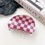 Thumbnail: Checkered  semi-circle Hair Claw Clip (Orange)