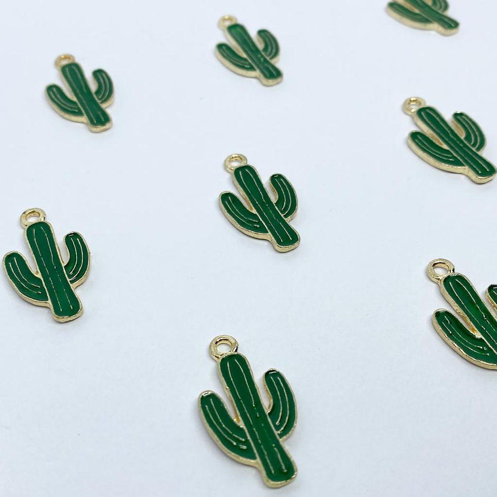 Thumbnail: #4 Cactus Tropical Theme Charms 14*25mm-5pcs
