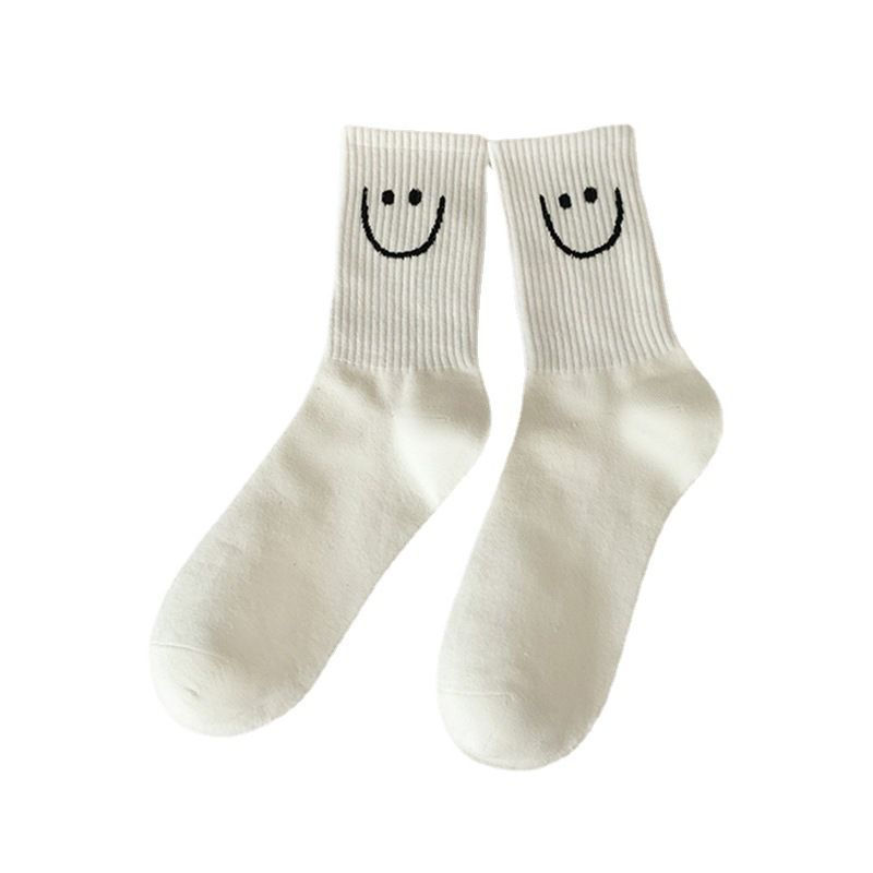 Black Smiley Face Socks