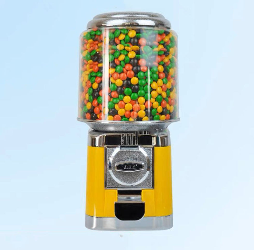 41 cm Yellow Cylinder Gashapon Machine