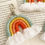 Thumbnail: Macrame Rainbow Keychain - Brooklyn, bag charm, purse charm, boho style keychain