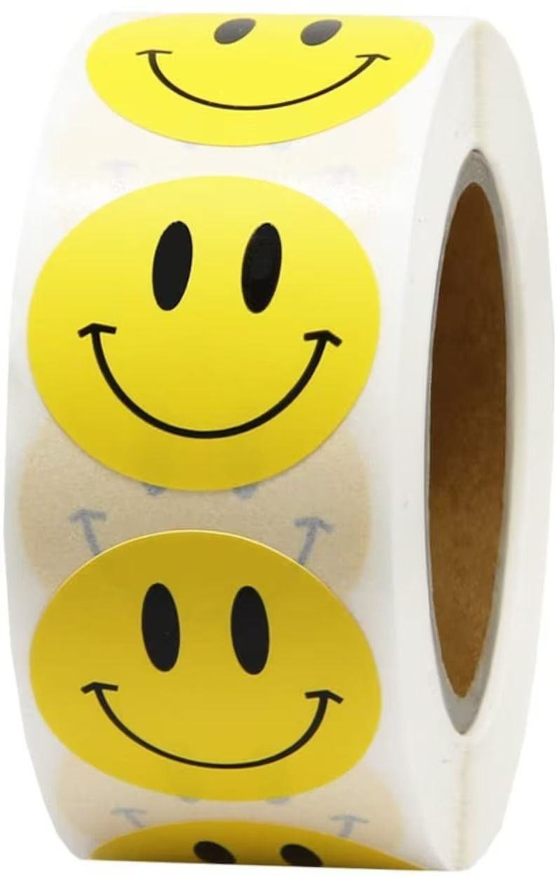Thumbnail: 1.5 inch smiley face stickers