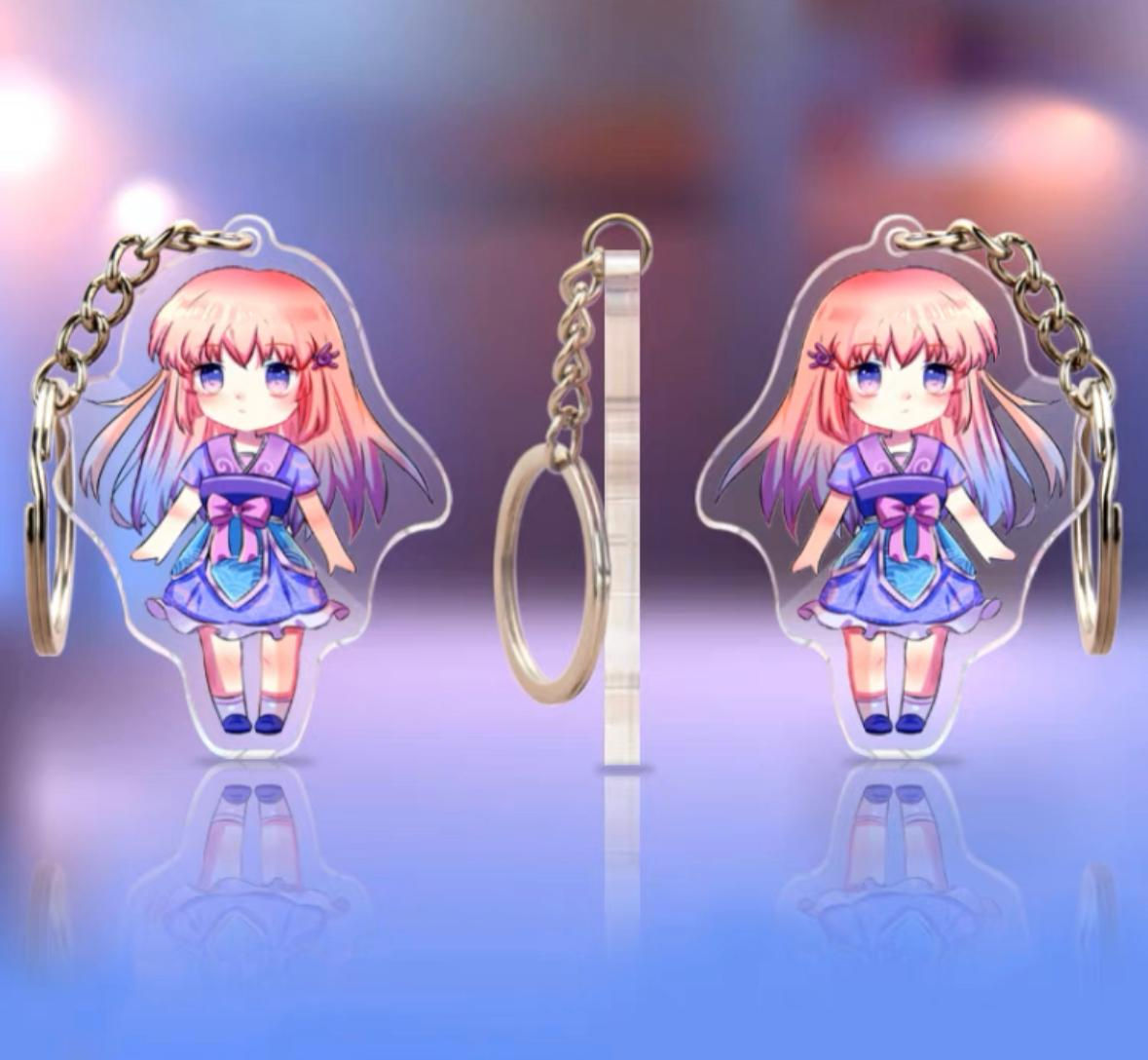 Custom clear Acrylic Keychain, logo, picture, QR code