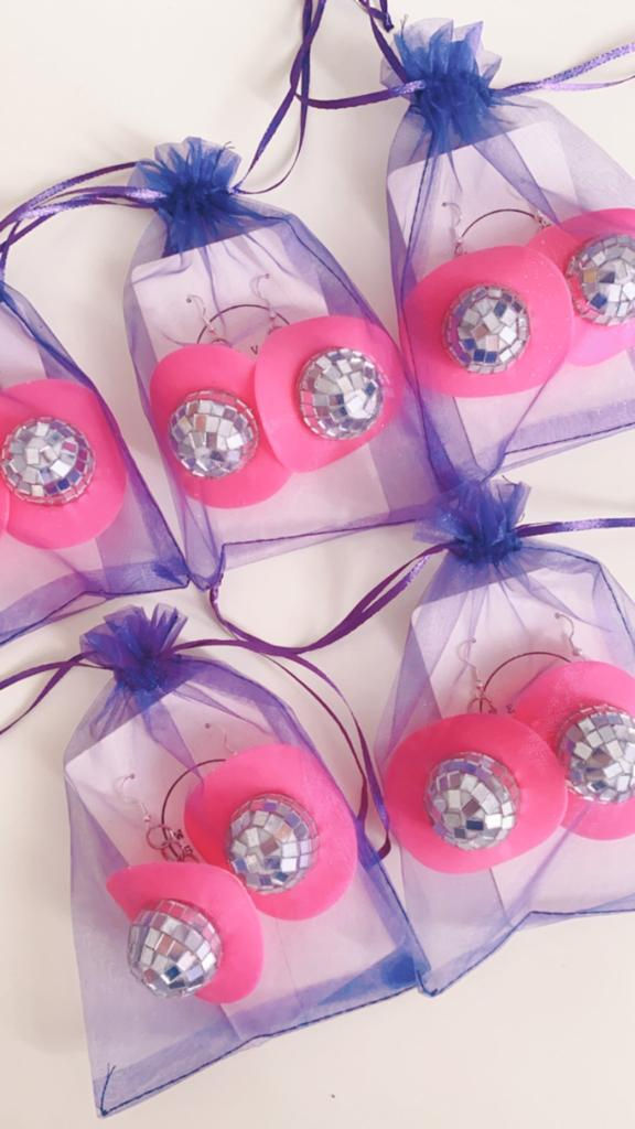 Thumbnail: WHOLESALE - Cowgirl disco ball dangle earrings (Min 5pcs)