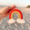 Thumbnail: Macrame Rainbow Keychain bag charm, purse charm, boho style