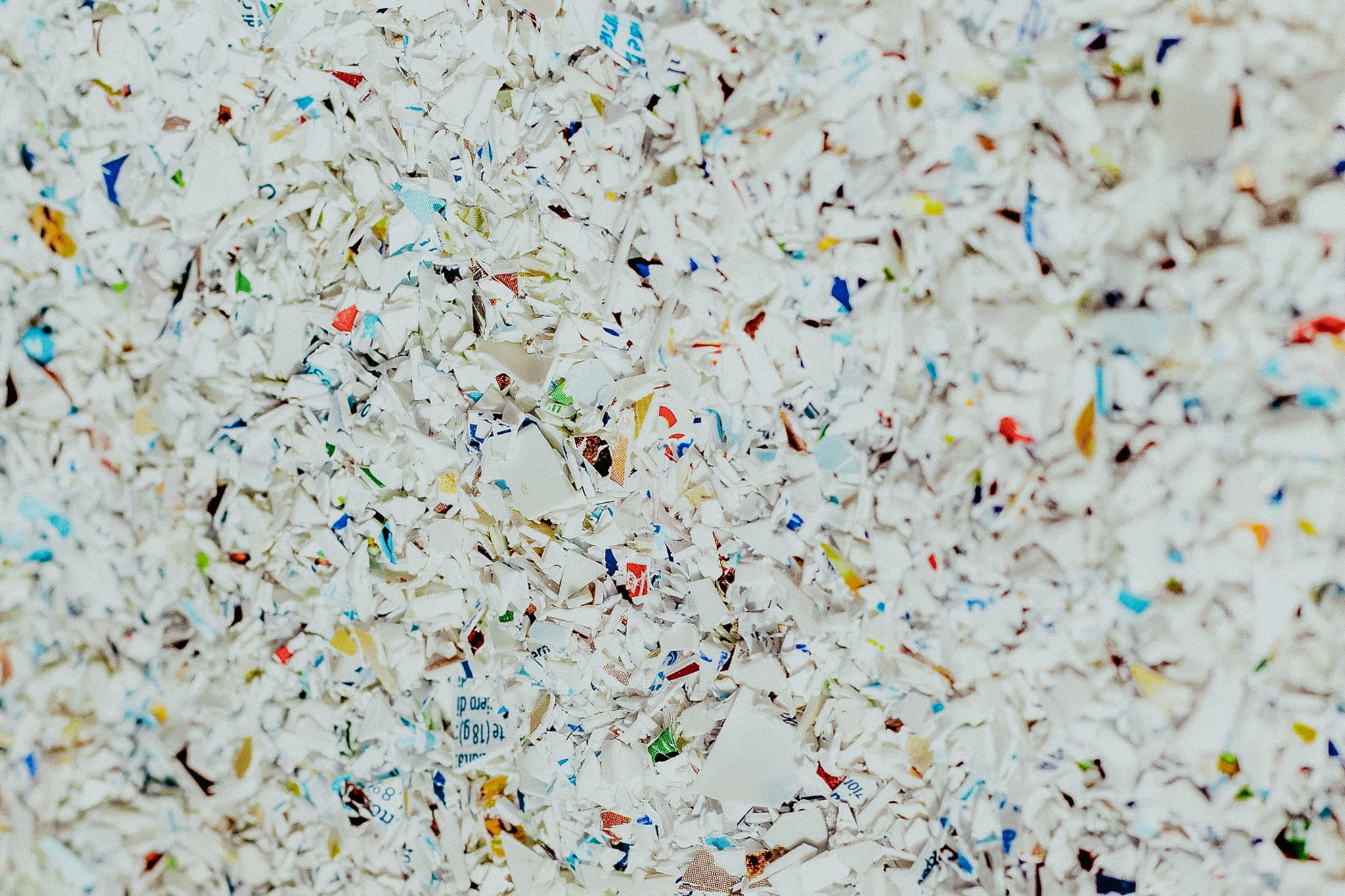 HDPE shredded plastic
