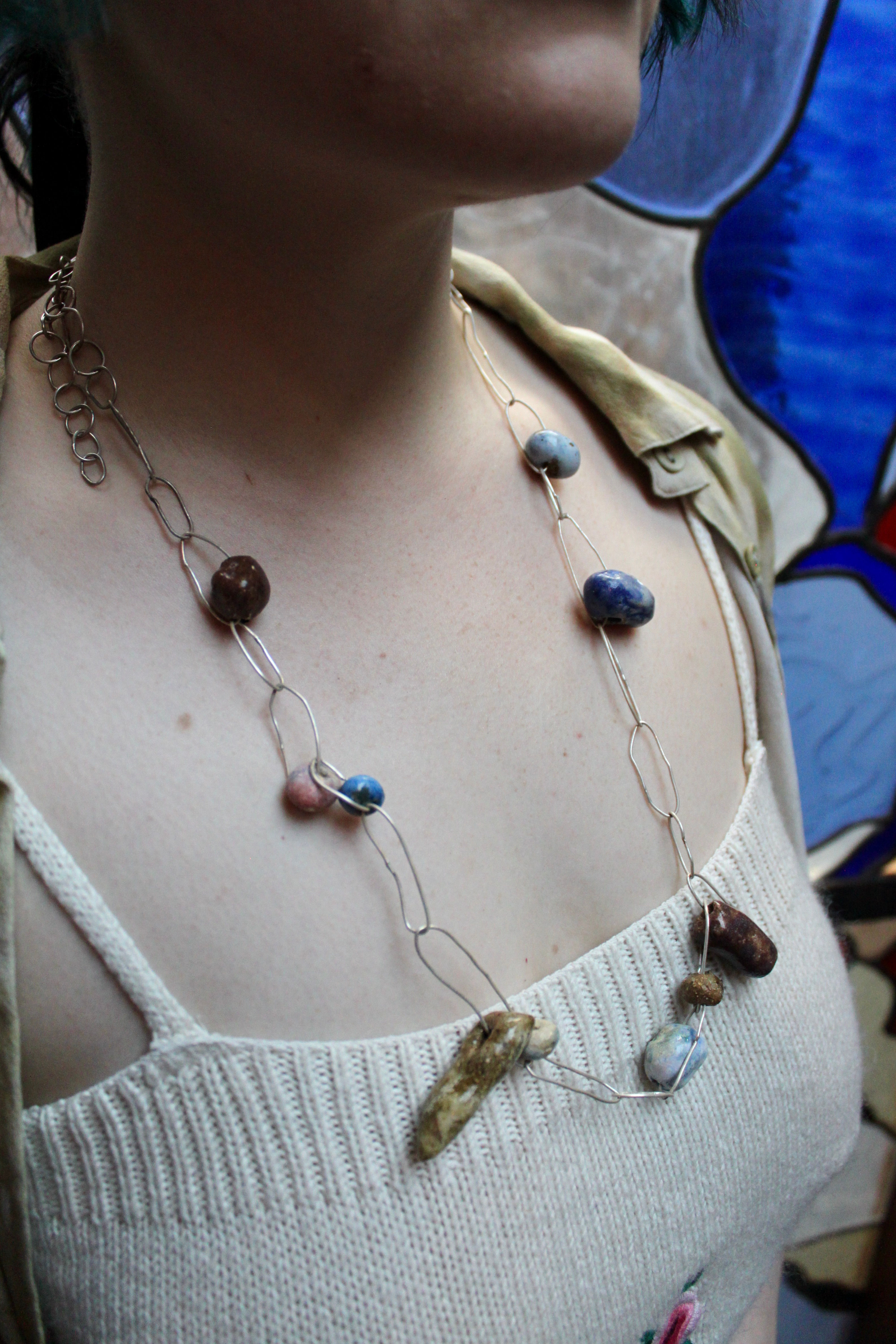 Ceramic Solar System necklace 2