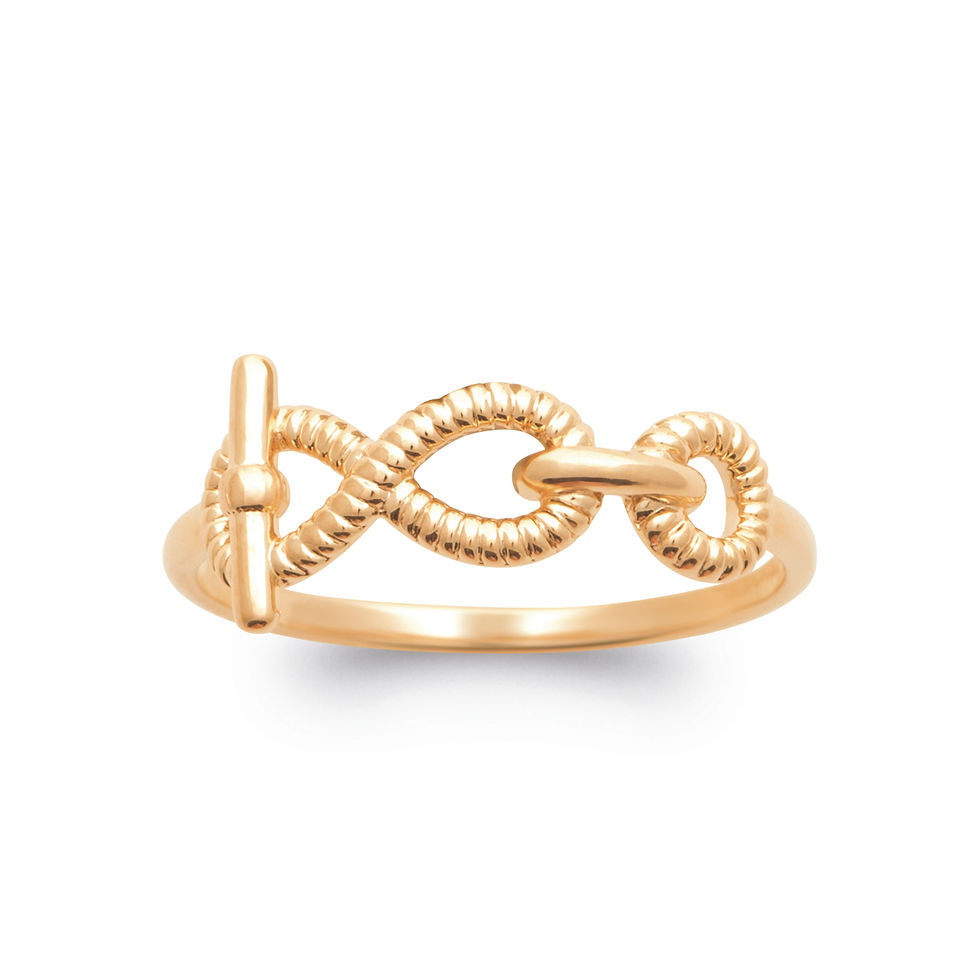 Miniature : Bague infini plaqué or