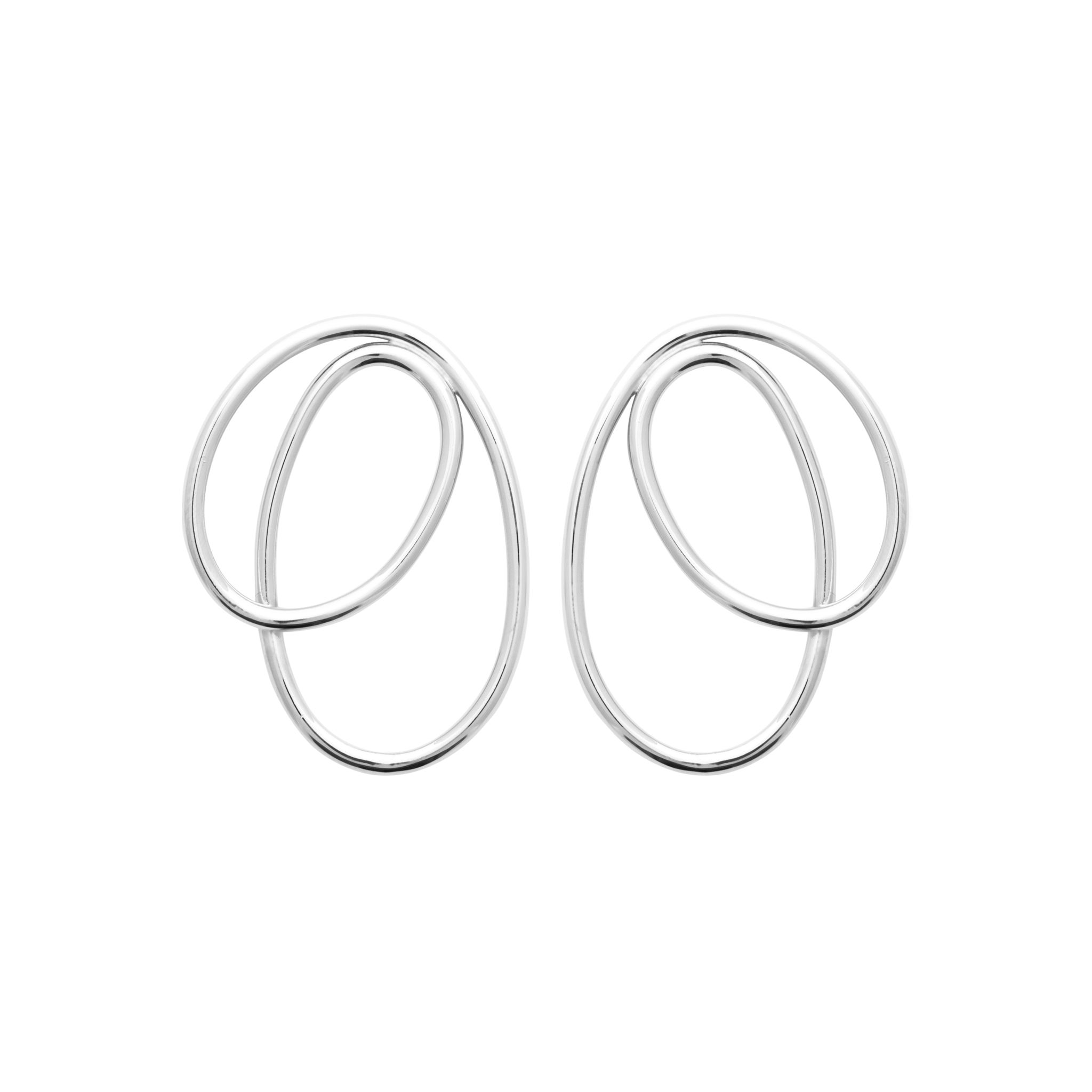 Boucles d'oreilles entrelacés en argent