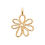 Miniature : Pendentif fleur plaqué or