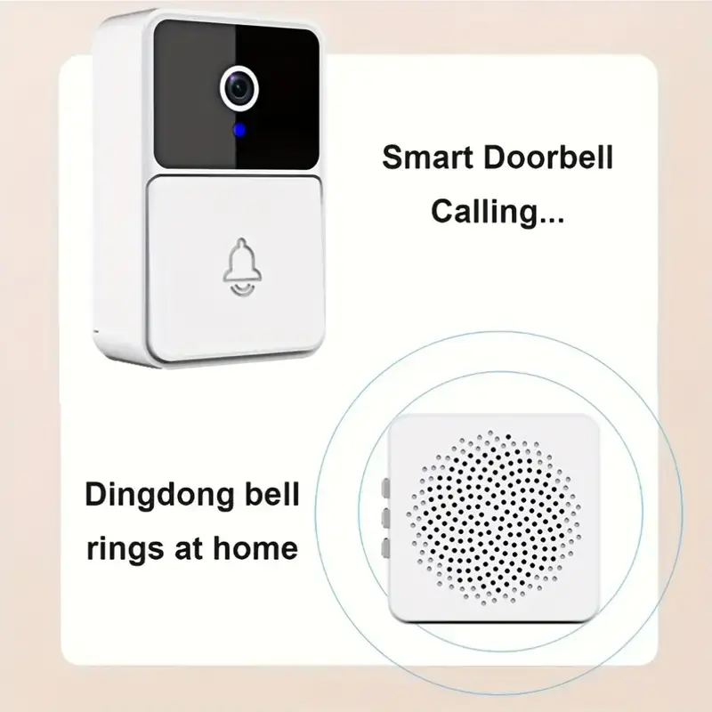 Thumbnail: Smart Doorbell Camera, Front Door Surveillance, 2.4G WiFi Connection, 480P High