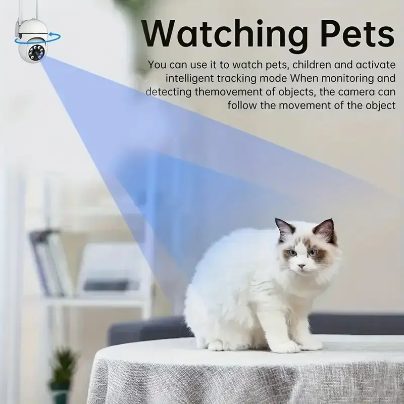 Thumbnail: 1080P Wireless Security Home Monitoring Camera Set - Full-color Night Vision 