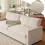Thumbnail: Guyii 189.99cm Extra Wide Beige Velvet 2-Seater Sofa - Modern Sectional Loveseat