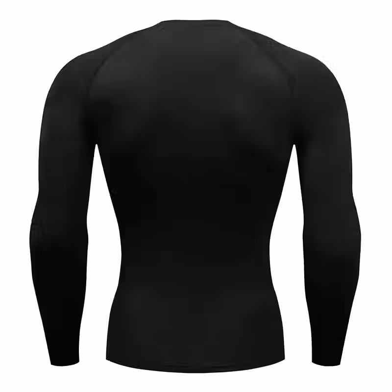 Thumbnail: Men Running Compression T-Shirt Long Sleeve Sport