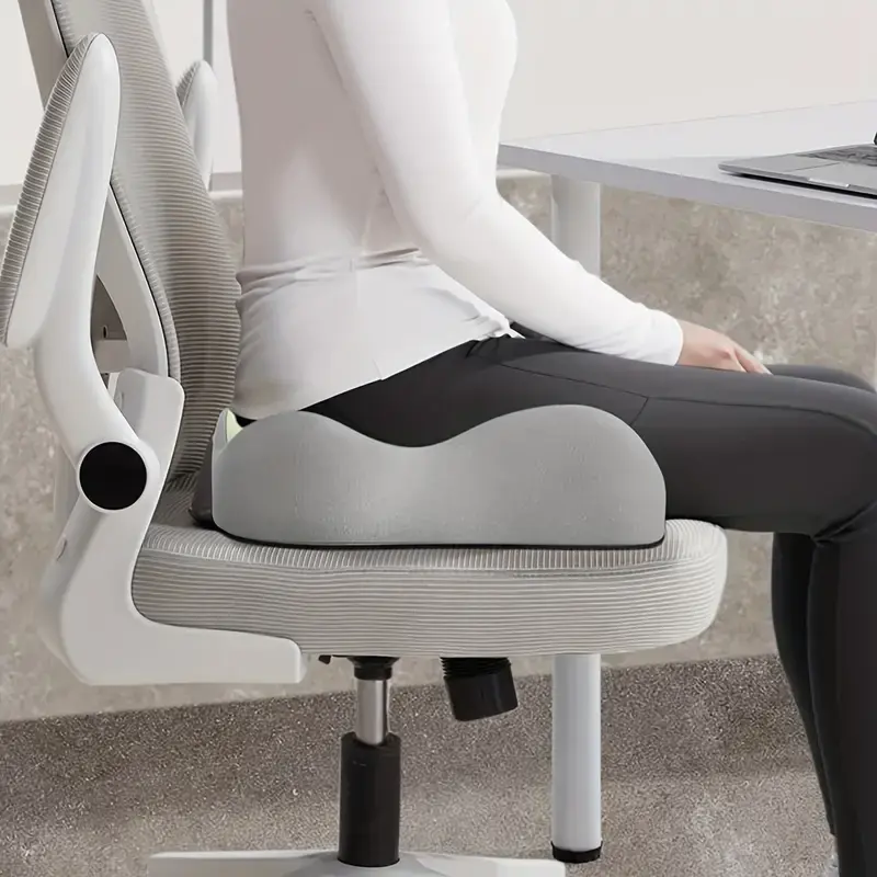 Thumbnail: Ergonomic Memory Foam Car Seat Cushion and Lumbar Support Pillow, Soft Elastic