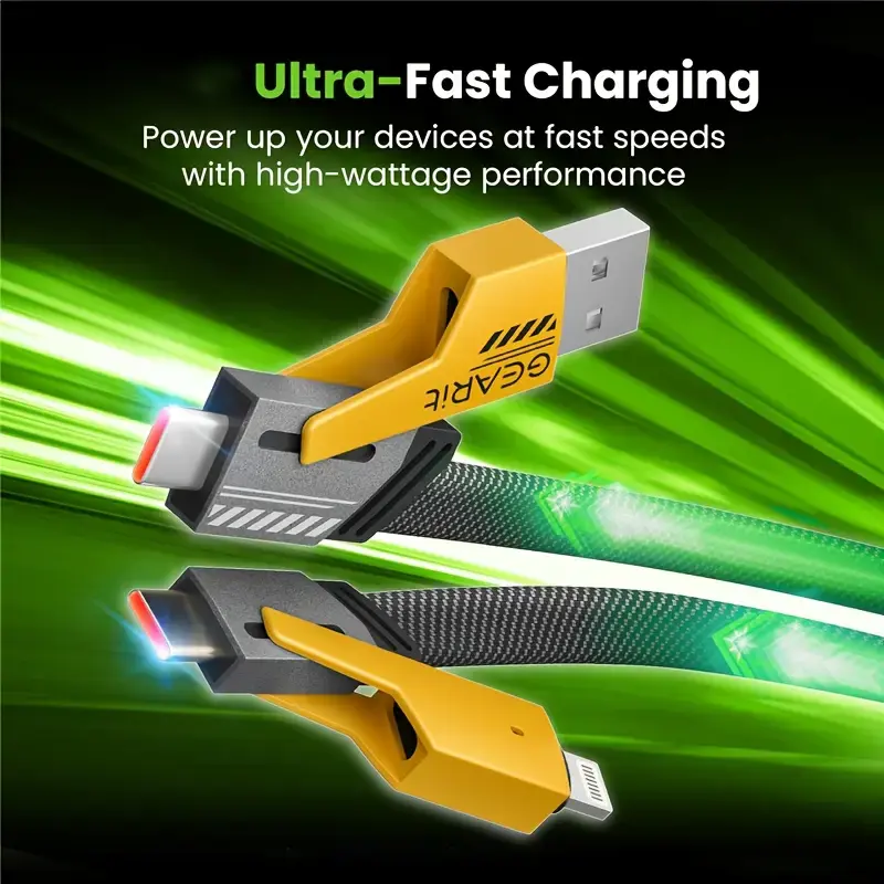 Thumbnail: 4-in-1 USB-C fast charging cable and data synchronization, suitable for USB