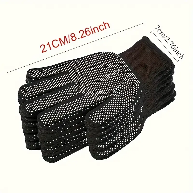 Thumbnail: 10pcs (5 Pairs) Full Finger Glue Non-Slip Nylon Gloves - Suitable for Fishing